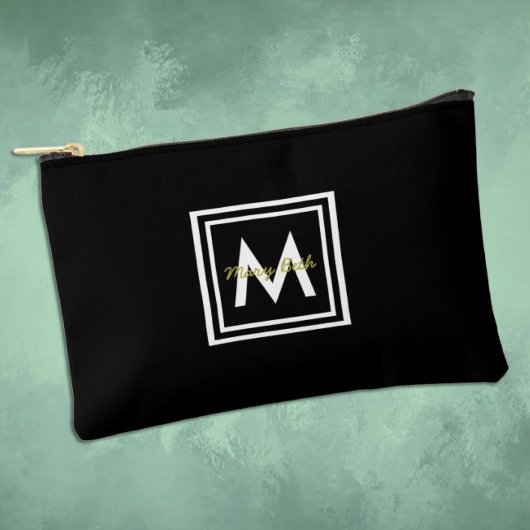 Zwart monogram op maat etui