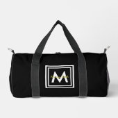 Zwart monogram op maat plunjezak (Voorkant)