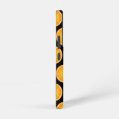 Zwart monogram Oranje moerassnijdsel kool Samsung Galaxy Hoesje (Rechterkant)