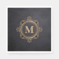Zwart monogram ornamental mandala