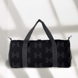 Zwart Monogram Patroon, Moderne Monogram Duffel Plunjezak