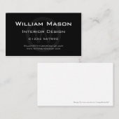 Zwart monogram - Professioneel Visitekaartje (Voorkant / Achterkant)