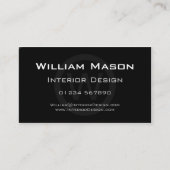 Zwart monogram - Professioneel Visitekaartje (Voorkant)