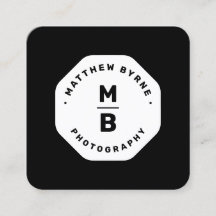 Zwart Monogram Professionele Fotograaf Embleem B
