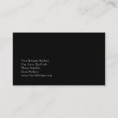 Zwart monogram script Makeup Artist Visitekaartje (Achterkant)