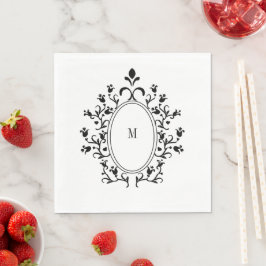 Zwart Monogram Servet