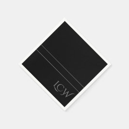 Zwart monogram servetten