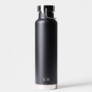 Zwart monogram waterfles