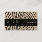 Zwart monogram zwart, gestreept patroon visitekaartje (Achterkant)
