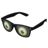 Zwart Monster Eye Party Shades Retro Zonnebril (Gekanteld)