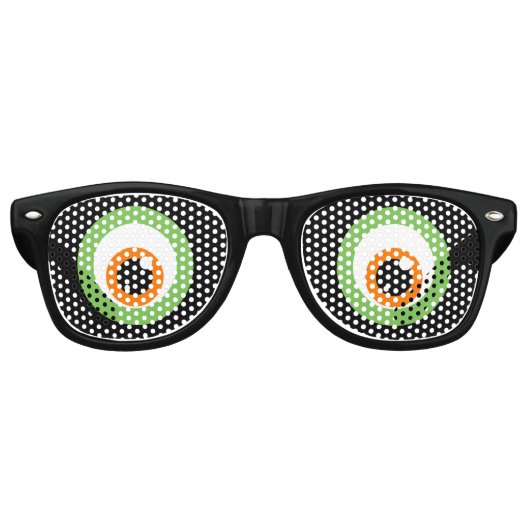 Zwart Monster Eye Party Shades Retro Zonnebril (Voorkant)