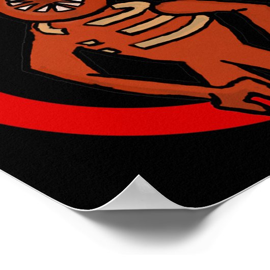 Zwart Monster Horror Spel Deuren Halloween Klanten Poster (Hoek)