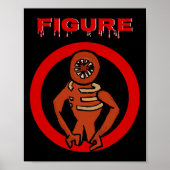 Zwart Monster Horror Spel Deuren Halloween Klanten Poster (Voorkant)