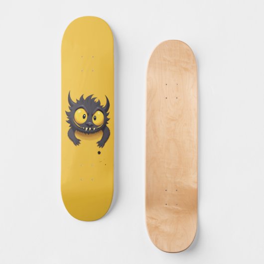 zwart monster persoonlijk skateboard (Voorkant)