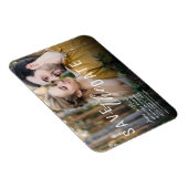 Zwart Moody Overlay Foto Save the Date Wedding Magneet (Rechterzijde)