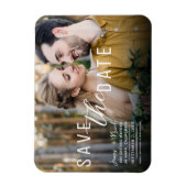 Zwart Moody Overlay Foto Save the Date Wedding Magneet (Verticaal)