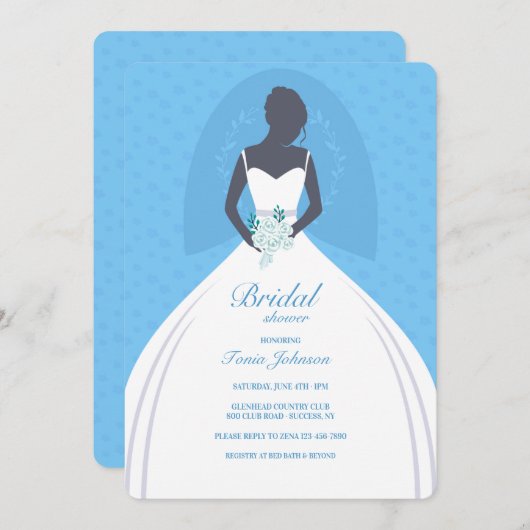 Zwart mooi Bride-Vrijgezellenfeest Kaart (Voorkant / Achterkant)