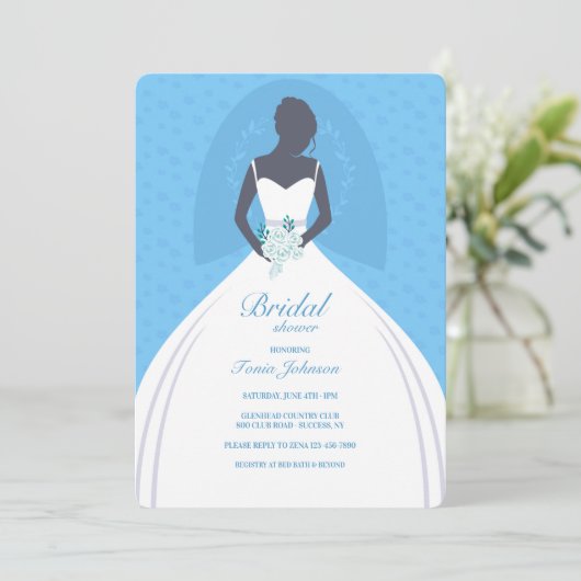 Zwart mooi Bride-Vrijgezellenfeest Kaart (Staand voorkant)