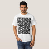 Zwart mooi patroon t-shirt (Voorkant volledig)
