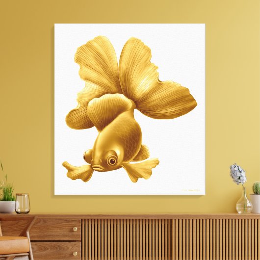 Zwart Moor Fancy Goldfish Wrapped Canvas (Insitu (Woonkamer))