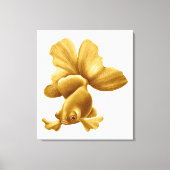 Zwart Moor Fancy Goldfish Wrapped Canvas Afdruk (Voorkant)