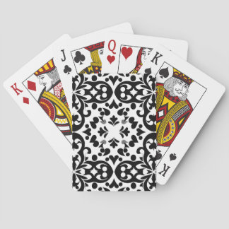 zwart motief op witte achtergrond pokerkaarten