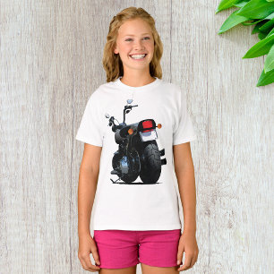 Zwart Motorfiets Meisjes T-shirt
