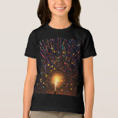 Zwart Mousserende Kleuren T Shirt (Voorkant)