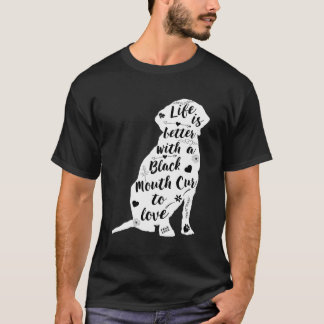 Zwart Mouth Cur Shirt Design voor Zwarte Mond Cur 
