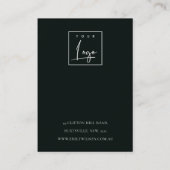 Zwart Mozaïek Textuur Stud Oorbel Display Kaart Visitekaartje (Achterkant)