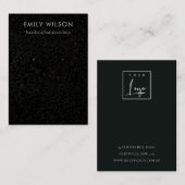 Zwart Mozaïek Textuur Stud Oorbel Display Kaart Visitekaartje (Voorkant / Achterkant)