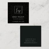 Zwart Mozaïek Textuur Stud Oorbel Display Label (Voorkant / Achterkant)