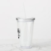 Zwart Mr & Mrs Monogram Bruiloft Partij Gepersonal Acryl Drinkbeker (Links)