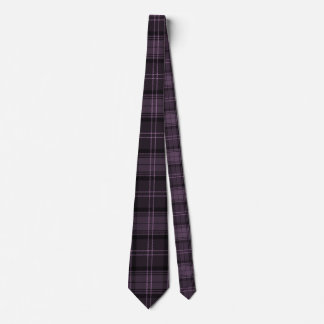 Zwart, Mulberry, Paarse Plaid Tartan Pattern Stropdas
