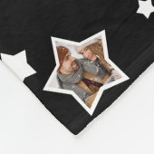 Zwart multi-kleurenfoto's met Star-vormgeving Fleece Deken (Hoek)