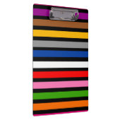 Zwart Multicolor Stripes Lines Patroon Design Klembord (Rechts)