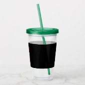 Zwart multikleuren - Label me in Acryl Drinkbeker (Links)