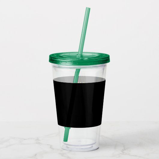 Zwart multikleuren - Label me in Acryl Drinkbeker (Achterkant)