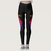 Zwart multikleuren - Label me in Leggings (Voorkant)