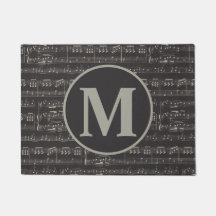  zwart muziekbriefje Patroonmonogram