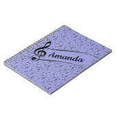 Zwart muziekgepersonaliseerd Notitieboek (Linkerzijde)