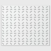 Zwart muzieknoten cadeaupapier (Vlak)