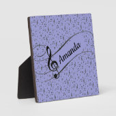 Zwart muzikaal gepersonaliseerd fotoplaat (Voorkant)