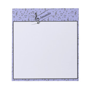 Zwart muzikaal gepersonaliseerd notitieblok