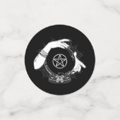 Zwart Mystic Fortune Teller Mystiek Crystal Party Confetti (Kleine voorkant)