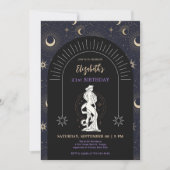 Zwart Mystic Virgo Zodiac 21e verjaardag Kaart (Voorkant)