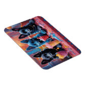 Zwart N Blauw Duits Herder Puppies N Milkshakes Magneet (Rechterzijde)