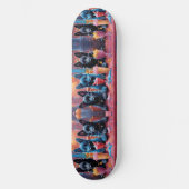 Zwart N Blauw Duits Herder Puppies N Milkshakes Persoonlijk Skateboard (Voorkant)