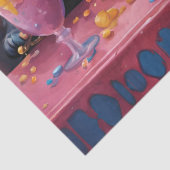 Zwart N Blauw Duits Herder Puppies N Milkshakes Tissuepapier (Detail)