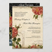 Zwart n Cream  Eiffeltoren Sla de datum op Kaart (Voorkant / Achterkant)